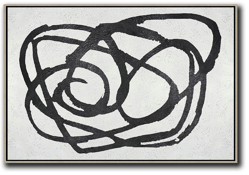 Original Art Acrylic Painting,Oversized Horizontal Minimal Art On Canvas - Unique Canvas Art